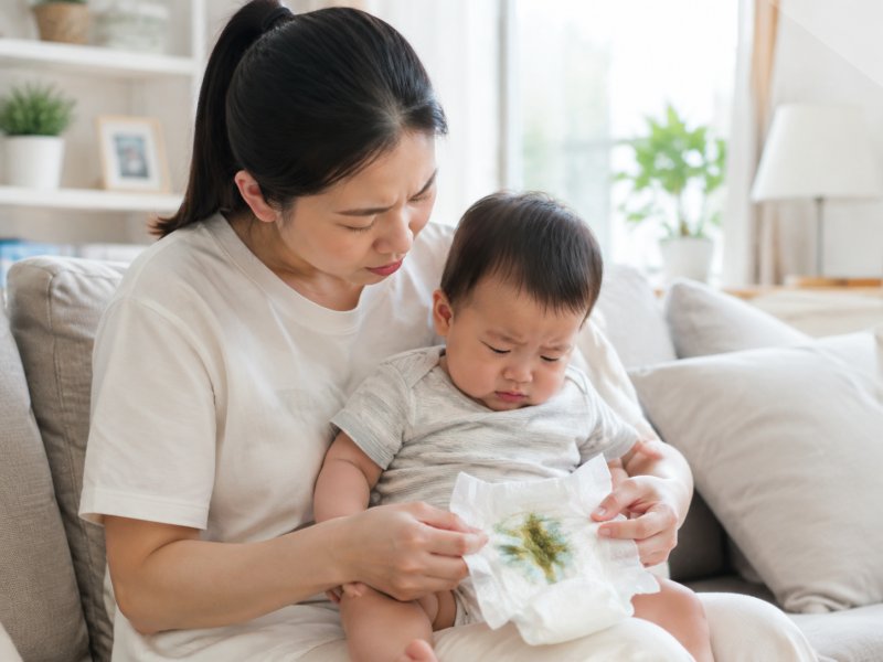 宝宝腹泻拉绿色稀便是什么原因?和奶粉有关系吗?