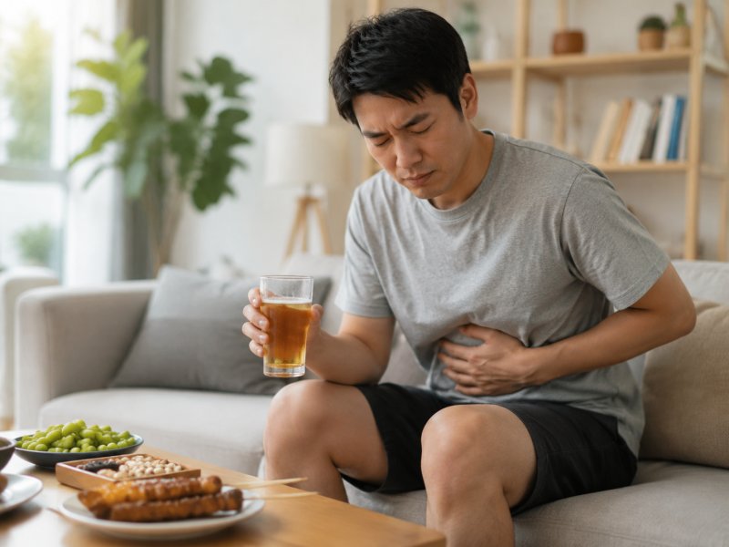 慢性胃炎患者夏天喝冰镇啤酒后胃不舒服如何在家调理