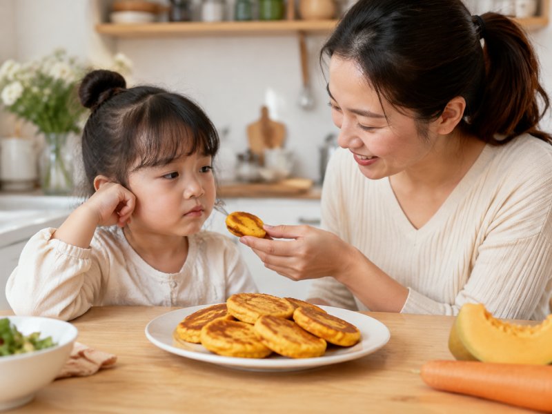 孩子挑食不爱吃蔬菜,能不能用胡萝卜南瓜做成小饼试试
