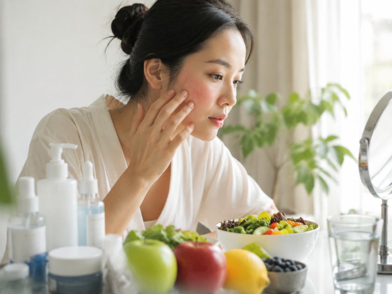 化妆过敏期间能不能用护肤品，饮食上要注意什么才能恢复快？