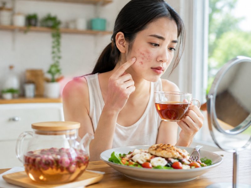 喝玫瑰茶后脸上长痘是什么原因?要不要停喝