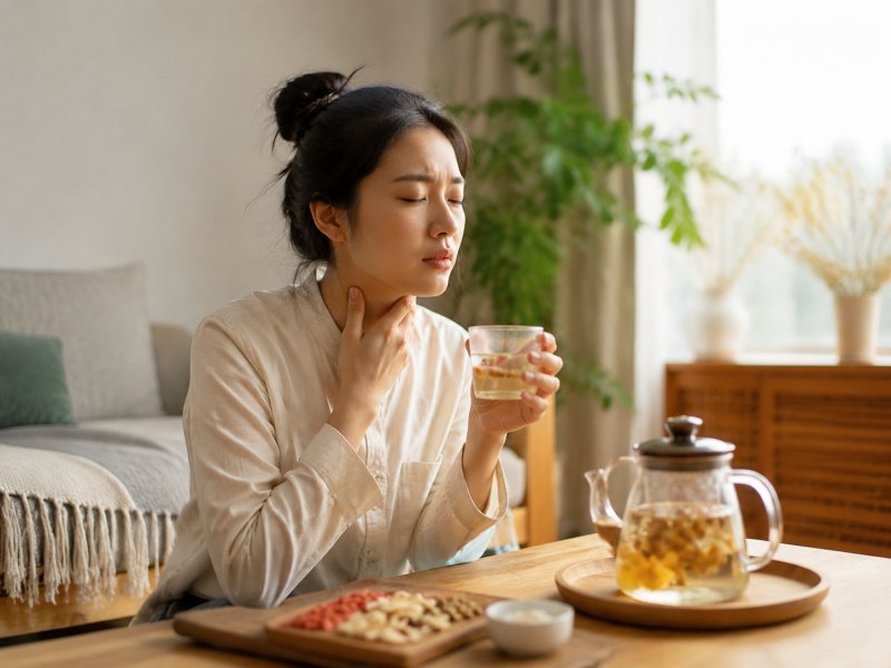午睡后喉咙干痒怎么护理?推荐一道润肺茶饮
