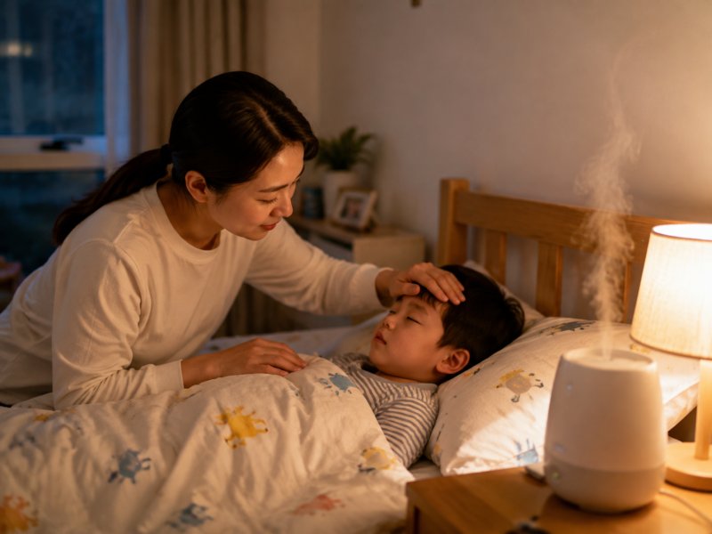 孩子哮喘夜间咳嗽睡不好，睡前护理怎么做能缓解