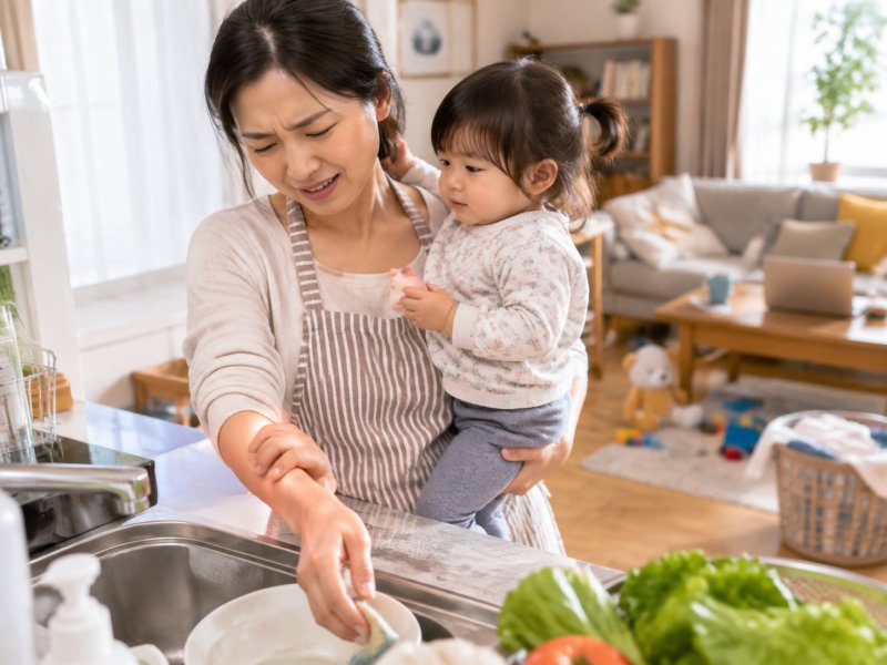 做家务带孩子也会得鼠标手吗，家庭主妇该怎么预防手腕疼