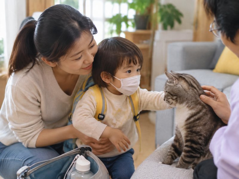 带2岁孩子去有猫的朋友家做客，怎么提前预防过敏？回家后要做什么