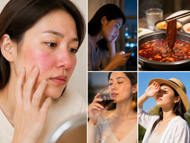 玫瑰痤疮到底是怎么引起的?日常这5个坏习惯最伤脸